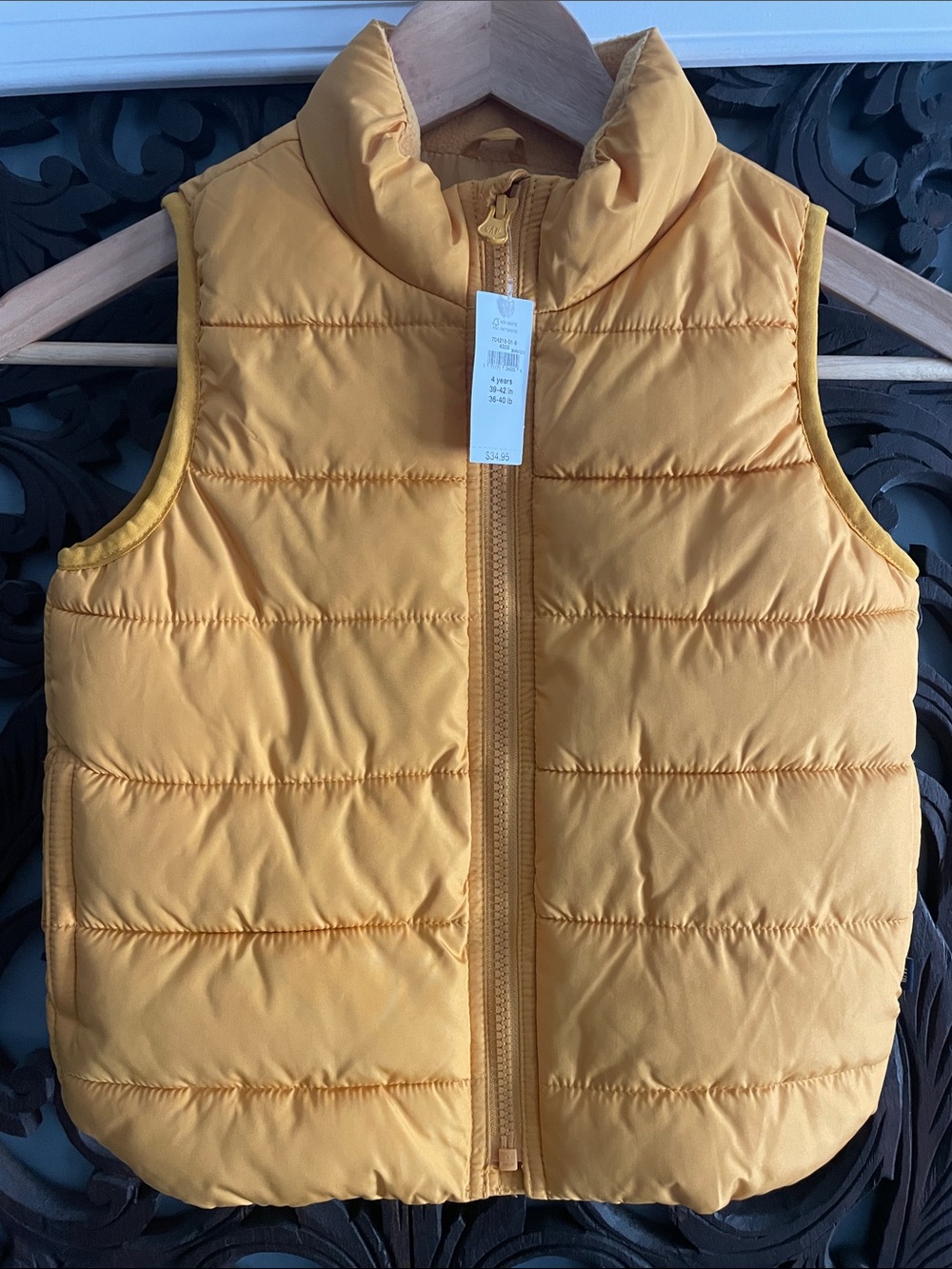 GAP Yellow Puffer Vest for Kids